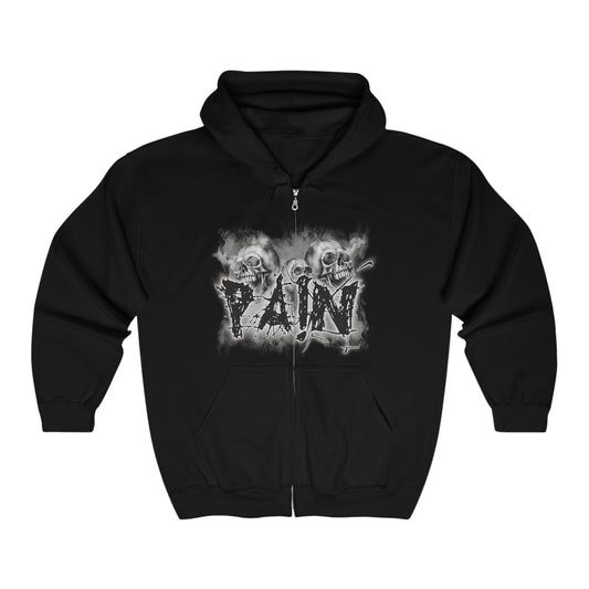 PA!N ZIP UP HOODIE